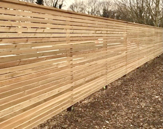 Larch Wood Screening in Stoke